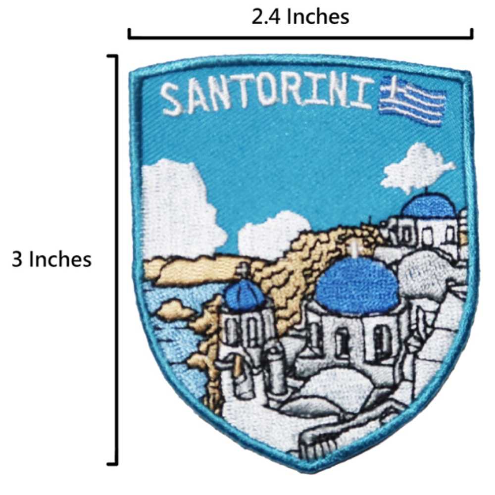 希臘旅遊生活家居磁鐵+希臘 聖多里尼補丁貼【2件組】旅遊磁鐵 外國地標磁鐵 可愛磁鐵 冰箱貼 療癒磁鐵 生活家居磁鐵