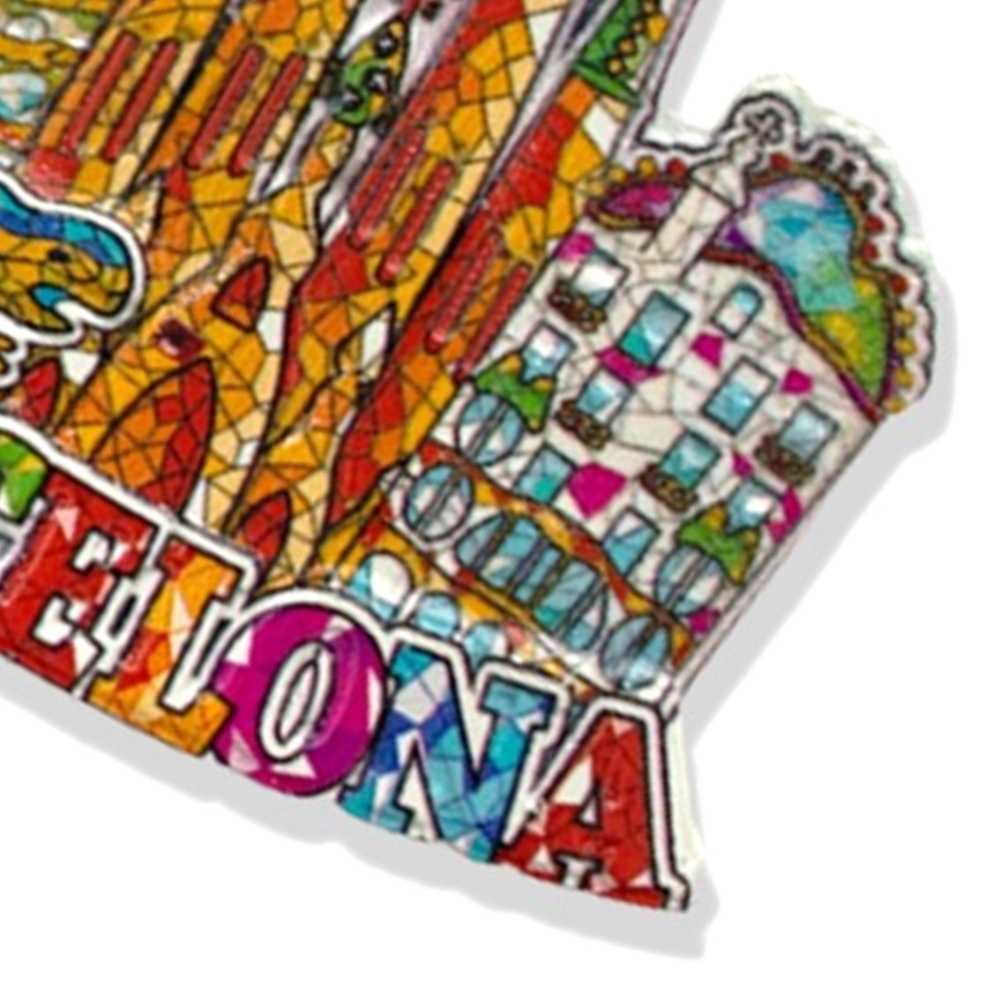 巴塞隆納高第聖家堂 Sagrada Família3D立體磁鐵+西班牙 聖家堂背膠補丁【2件組】旅遊磁鐵 紀念磁鐵 出國