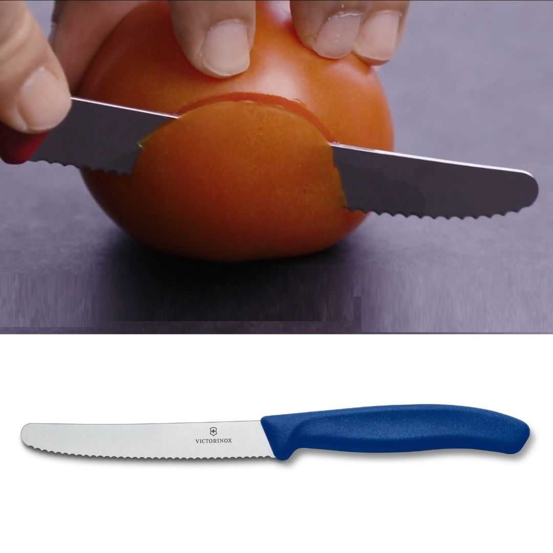 瑞士 VICTORINOX 維氏 Swiss Classic 蔬果廚刀及餐刀 蔬果刀 VICT-6.7832 藍色