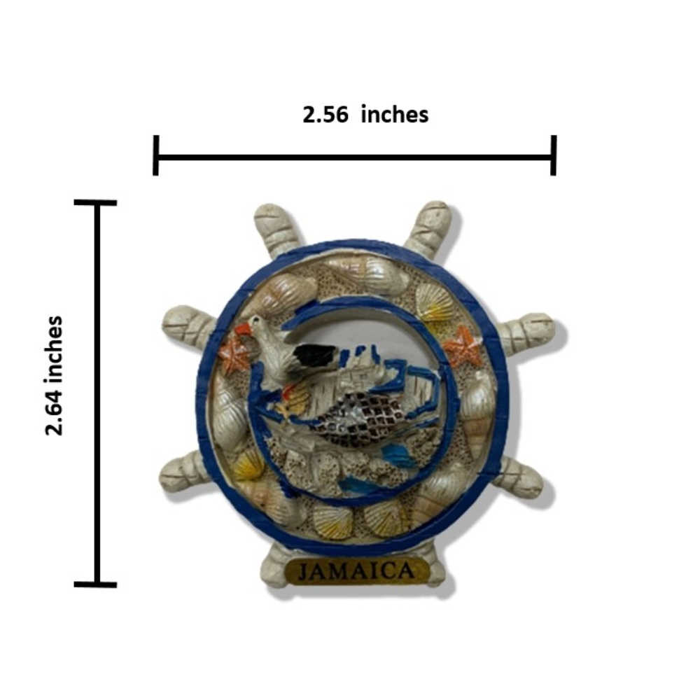 牙買加 船舵冰箱磁鐵+巴布·馬利 雷鬼歌手燙貼【2件組】冰箱磁鐵 白板磁鐵 辦公磁鐵 立體冰箱貼 磁鐵 磁鐵冰箱貼