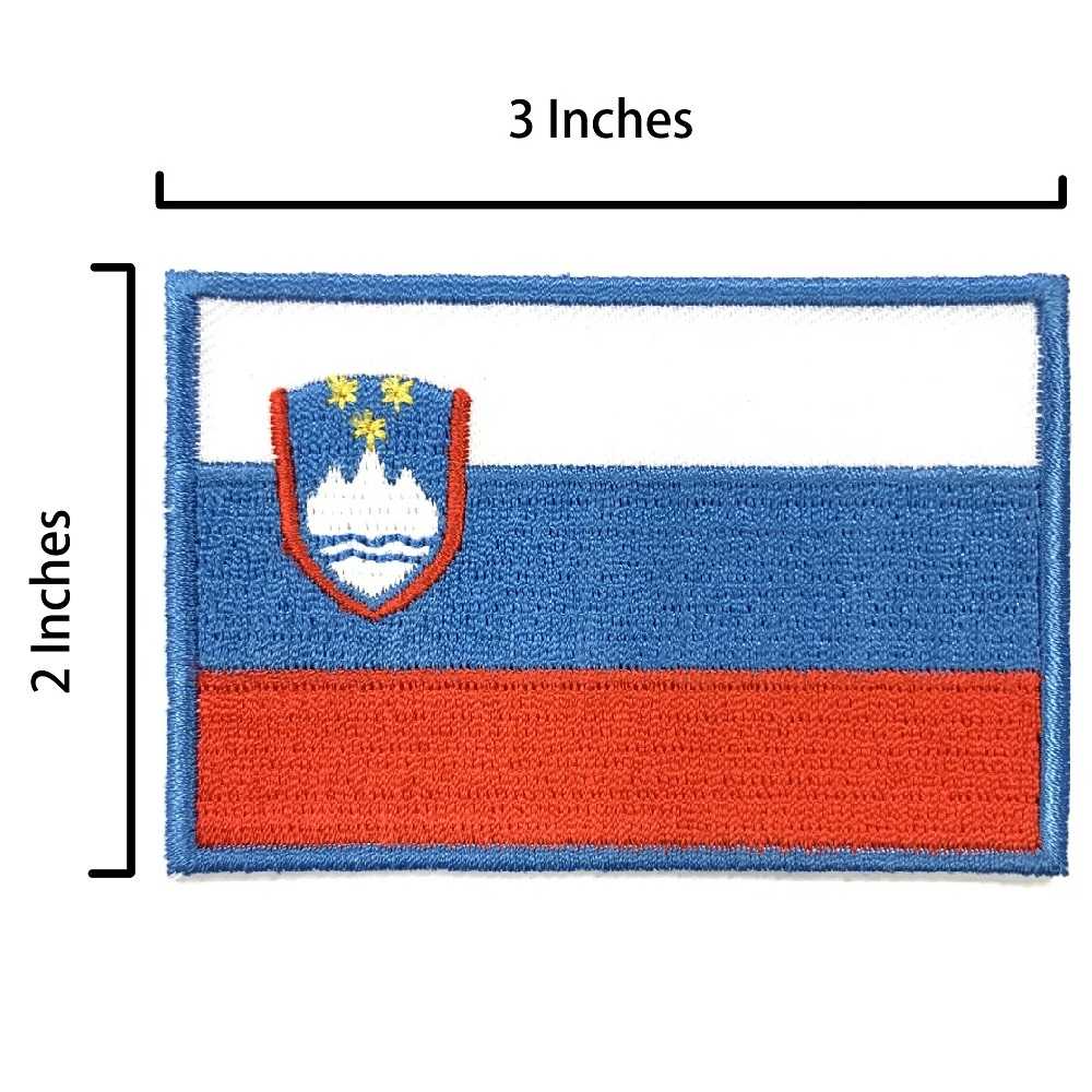 斯洛維尼亞 國旗電繡 布藝徽章 DIY 創意 Patch刺繡士氣章 貼章 補丁貼 燙布貼 徽章