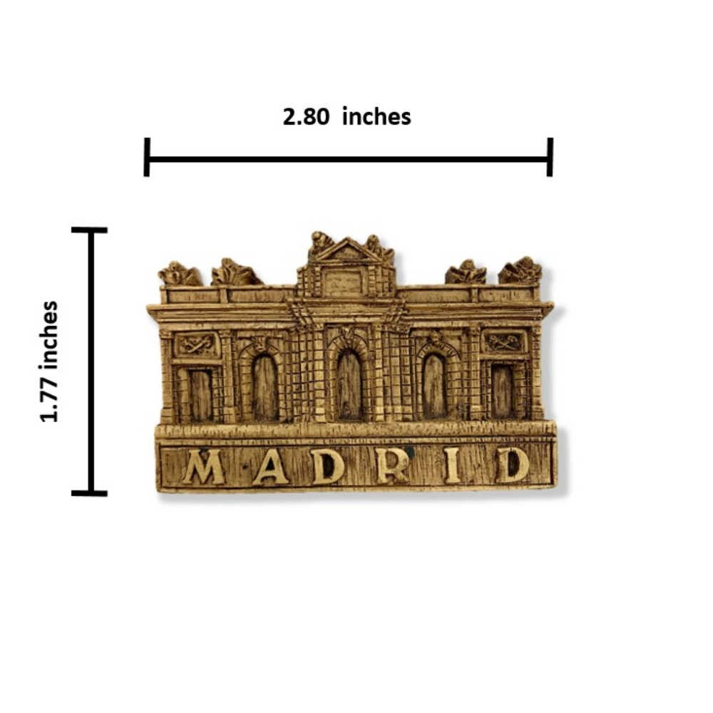 西班牙 馬德里 療癒磁鐵+西班牙 桂爾公園立體繡貼【2件組】紀念磁鐵療癒小物 IG打卡地標 冰箱磁鐵可愛磁鐵 卡通磁鐵