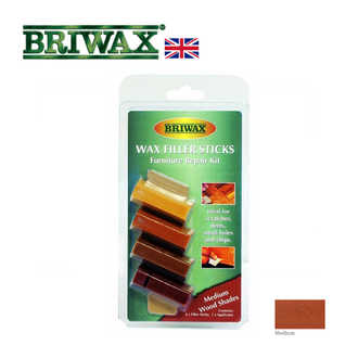 【英國Briwax】木製品補色修復棒-中間色系 4 x 40ml棒和撒藥器