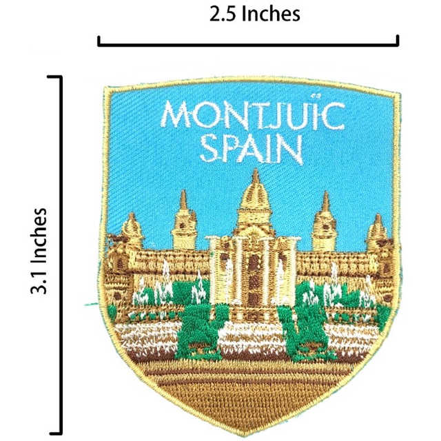 西班牙蒙特惠奇山 SPAIN 貼布 布標 燙貼 徽章 肩章 識別章 背包貼