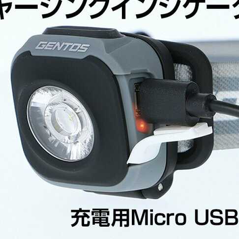 【Gentos】CP四季配色輕便型頭燈 冬 灰- USB充電 260流明 IPX4 CP-260RWG 1公尺防摔測試