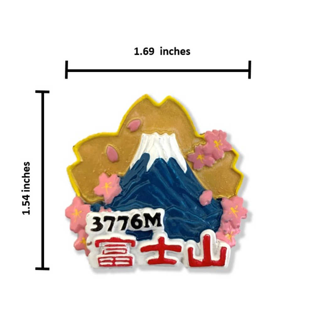 日本 富士山療癒磁鐵+日本  和服少女鳥居背膠補丁【2件組】 造型立體磁鐵 大門磁鐵 冰箱磁鐵 白板磁鐵 辦公磁鐵