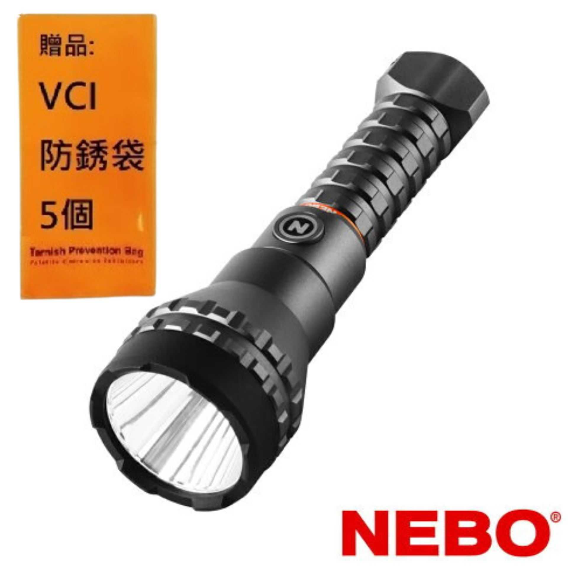 【NEBO】極限系列手電筒-USB充電 500流明 IP67 NEB-FLT-1008-G 500流明，USB-C充電