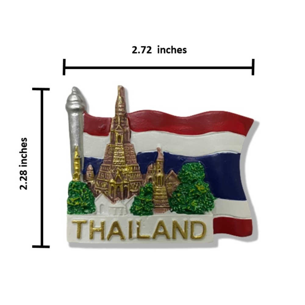 泰國寺廟國旗造型磁鐵+泰國 玉佛寺 曼谷大皇宮 袖標【2件組】外國地標磁鐵 紀念磁鐵療癒小物 可愛磁鐵 冰箱貼 造型磁鐵