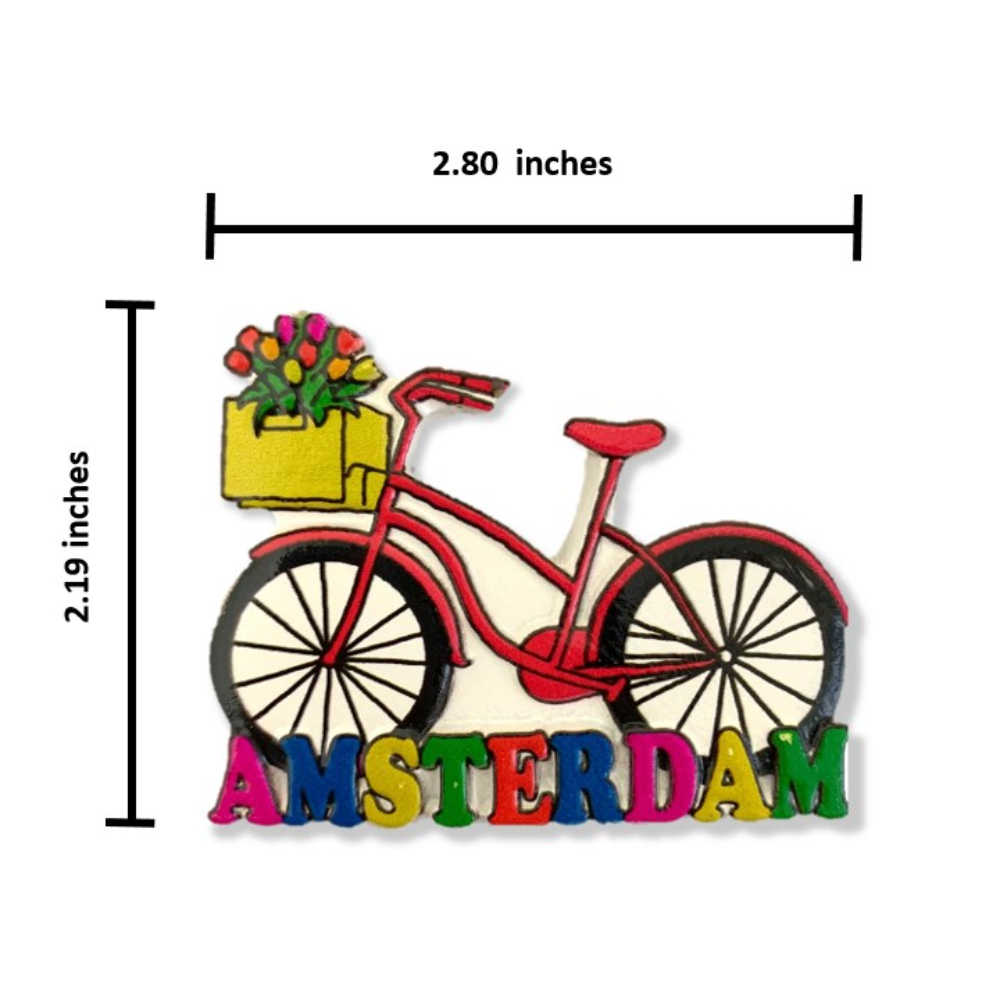 荷蘭單車辦公磁鐵+荷蘭風車背包貼【2件組】特色3D磁鐵 創意地標磁鐵 立體冰箱貼 神秘力量 旅遊伴手禮 療癒小物