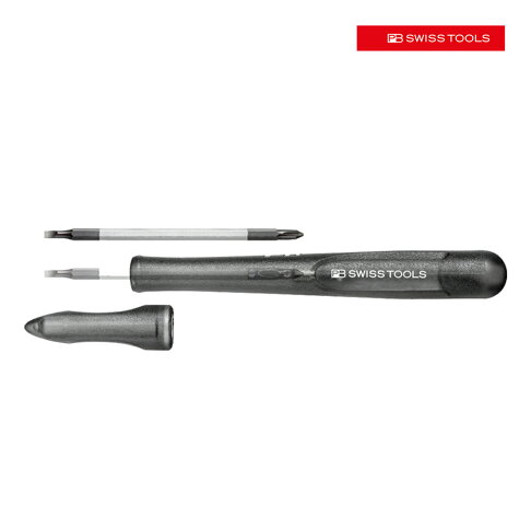 【PB SWISS TOOLS】筆型可換頭精密起子十字 -00號 -黑色 PB-168.00 BLACK 保有出色的韌性