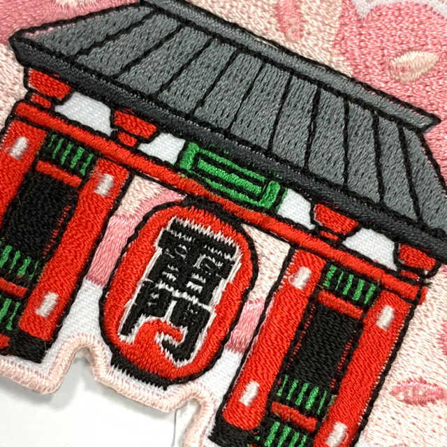 日本Q版-雷門 皮夾 皮包 手機 刺繡貼布 電繡貼 背膠補丁 外套電繡徽章 胸章 立體繡貼 裝飾貼 繡片貼 燙布貼紙