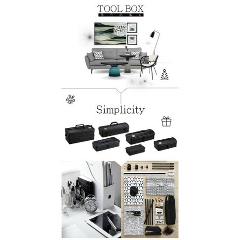 【TOYO BOX】山型單層工具箱（大） - 霧面黑 經典工具箱