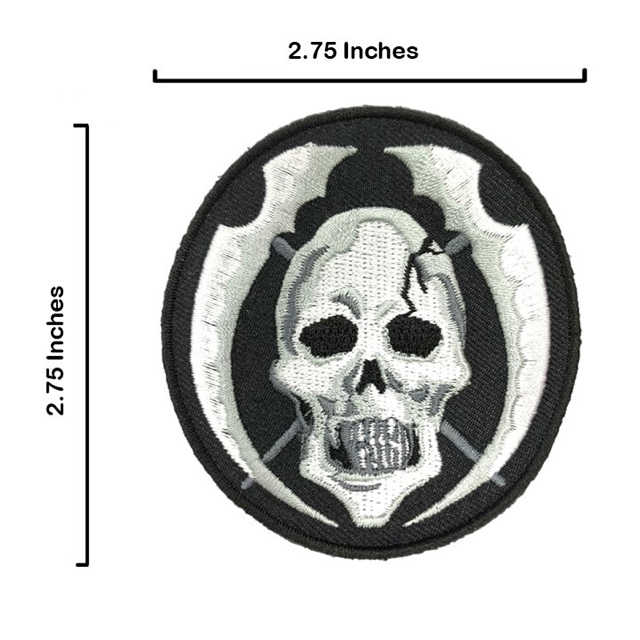 美式 骷髏頭鐮刀 按黑潮流 熱燙補丁貼 熨燙袖標 背膠補丁布標 地標背膠刺繡士氣章 貼章 幫派嘻哈饒舌 燙布貼 徽章