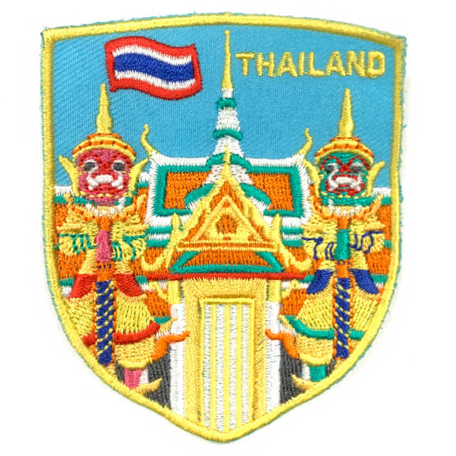 泰國 玉佛寺 曼谷大皇宮 背膠補丁布標 外套刺繡背膠補丁 袖標 布標 布貼 補丁 貼布繡 臂章