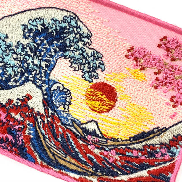 日本鶴 日式風格 浮世繪 刺繡貼布 電繡貼 背膠補丁 PATCH 刺繡貼章 補丁貼 燙布貼 徽章