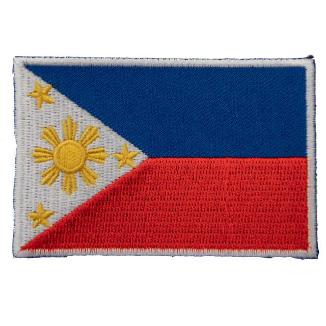 PHILIPPINES  菲律賓 國旗 刺繡燙布貼(含背膠) 國旗臂章 熨燙貼章 刺繡燙貼 燙布貼 熨燙徽章 電繡布章