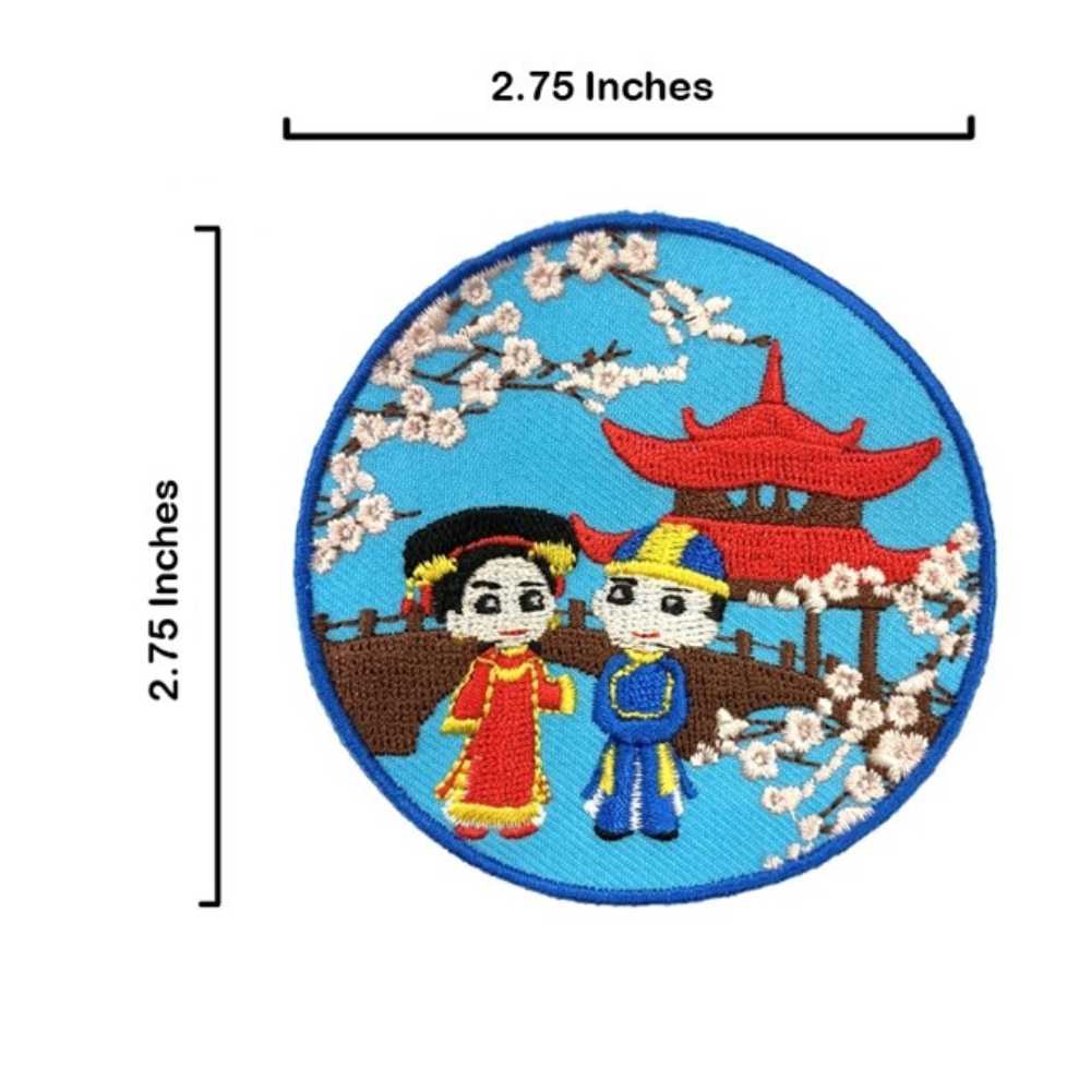 張家界天門山3D立體冰箱貼+中國 清朝 燙布貼【2件組】世界旅行磁鐵  紀念品 磁性家居裝飾 交換禮物  造型磁鐵