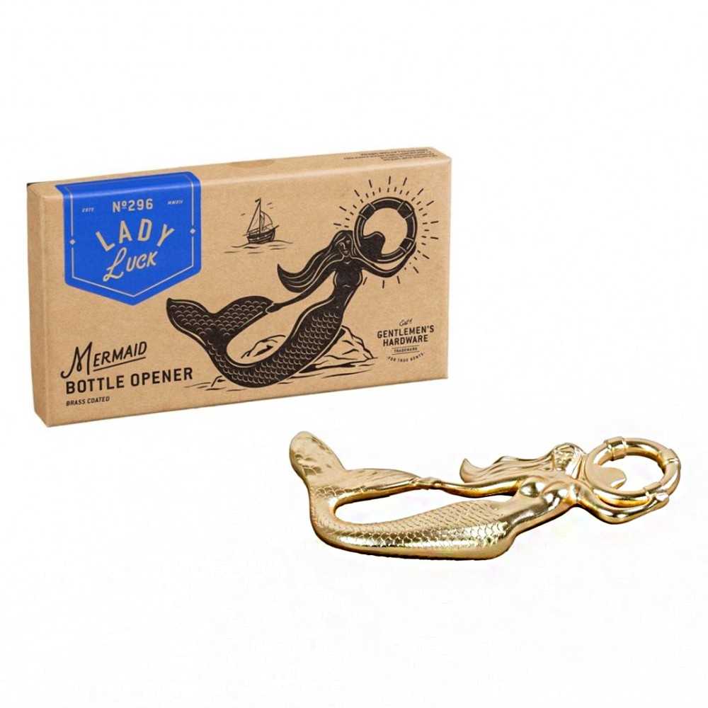 【Gentlemen\u0027s Hardware】金色人魚造型開瓶器 黃銅塗層、金屬
