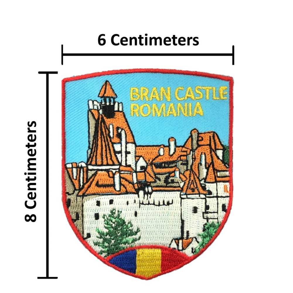 羅馬尼亞  布蘭城堡 皮包 手機 刺繡貼布 電繡貼 背膠補丁 外套刺繡士氣章 貼章 補丁貼 燙布貼 徽章