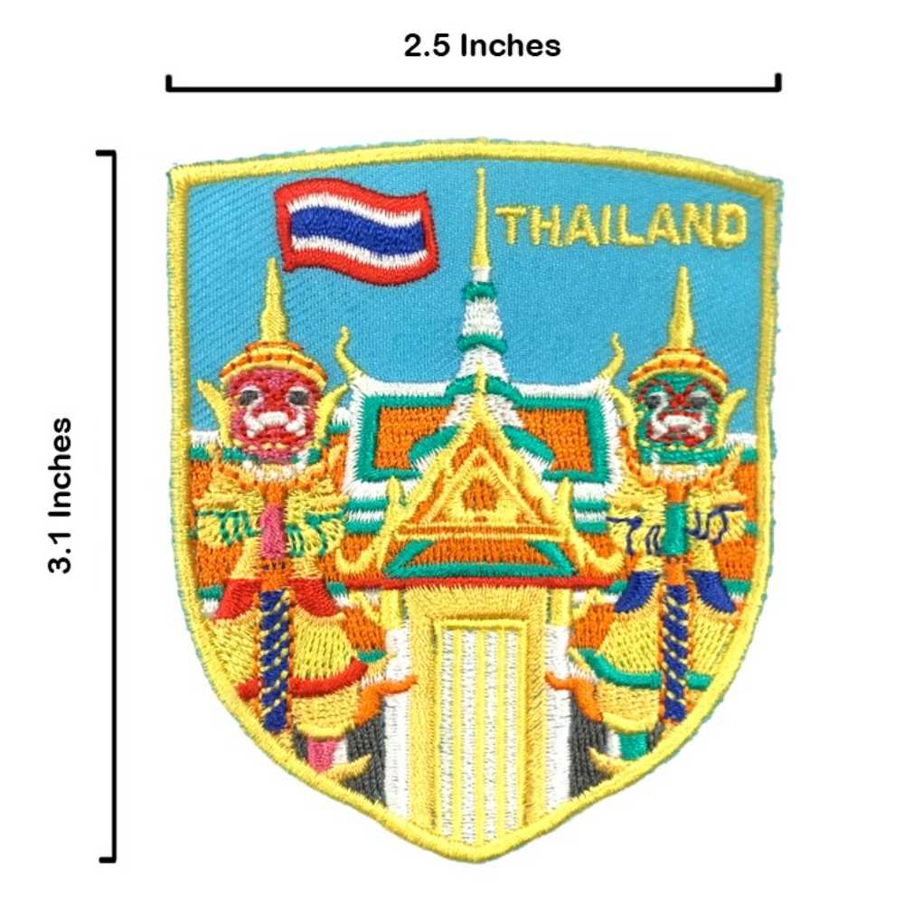 泰國寺廟國旗造型磁鐵+泰國 玉佛寺 曼谷大皇宮 袖標【2件組】外國地標磁鐵 紀念磁鐵療癒小物 可愛磁鐵 冰箱貼 造型磁鐵