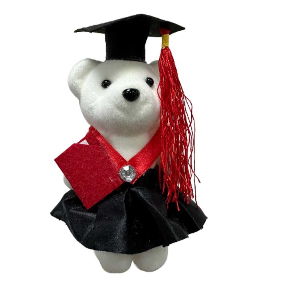 【A-ONE 匯旺】畢業小熊(女生) 學士帽泰迪熊娃娃 畢業熊禮物 花藝學士熊玩偶 畢業博士雄 畢業娃娃