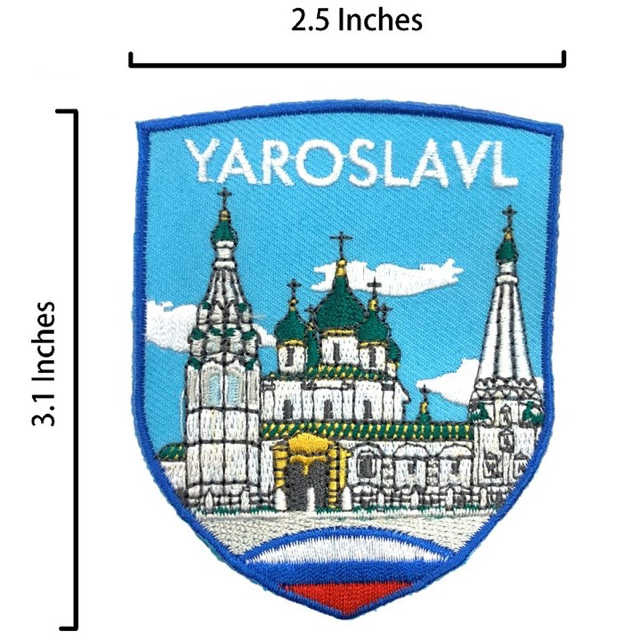 俄羅斯 雅羅斯拉夫爾 外套電繡背膠補丁 袖標  INS打卡地標 布標 布貼 補丁 貼布繡 臂章