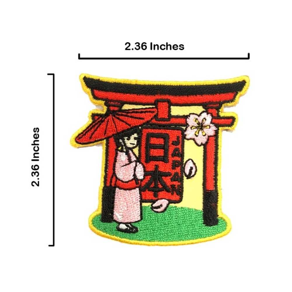 日本 富士山和服少女質感磁鐵+日本  和服少女鳥居刺繡【2件組】紀念磁鐵療癒小物冰箱磁鐵可愛磁鐵 卡通磁鐵 磁性家居裝