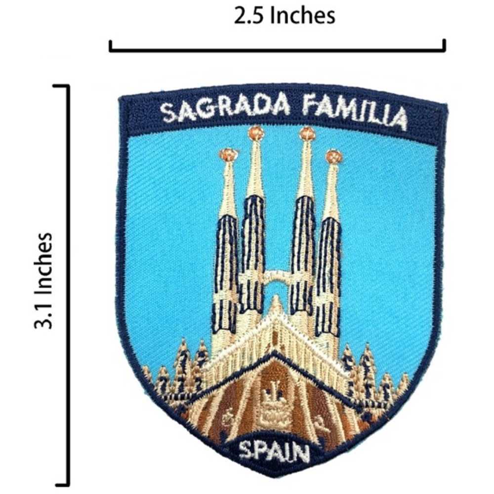 巴塞隆納高第聖家堂 Sagrada Família3D立體磁鐵+西班牙 聖家堂背膠補丁【2件組】旅遊磁鐵 紀念磁鐵 出國