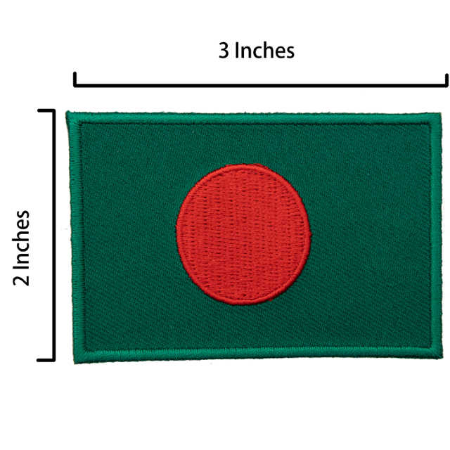 BANGLADESH  孟加拉 國旗 熨燙士氣章 燙貼 Flag Patch袖標 布藝裝飾貼 刺繡貼紙 裝飾 補丁貼