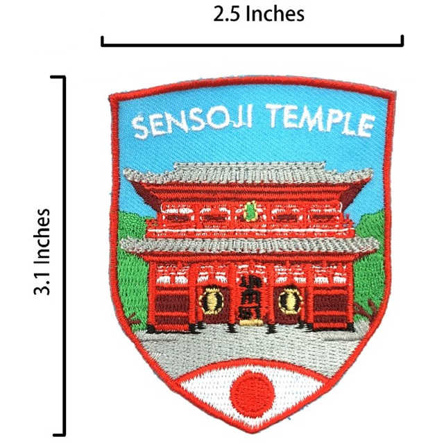 日本 東京 淺草寺 外套電繡士氣章 INS打卡地標 貼章 補丁貼 燙布貼 徽章