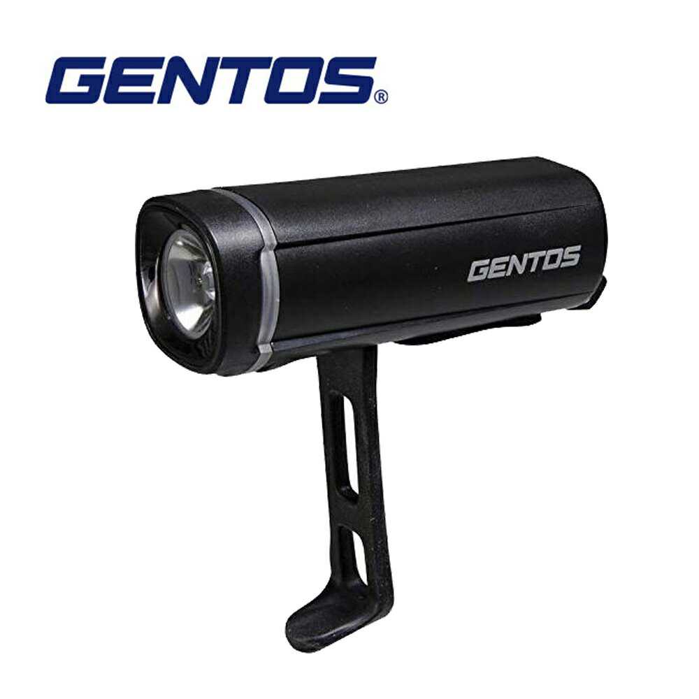 【Gentos】自行車燈 黑 100流明 IPX4 BL-500BK 一體橡膠扣環 拆裝方便