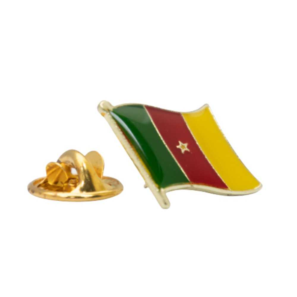 Cameroon 喀麥隆國旗胸徽 國旗飾品 國旗別針 國家飾品 流行 出國 欣賞