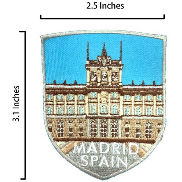 西班牙 馬德里皇宮 SPAIN 電繡刺繡背膠補丁 袖標 布標 布貼 補丁 貼布繡 臂章