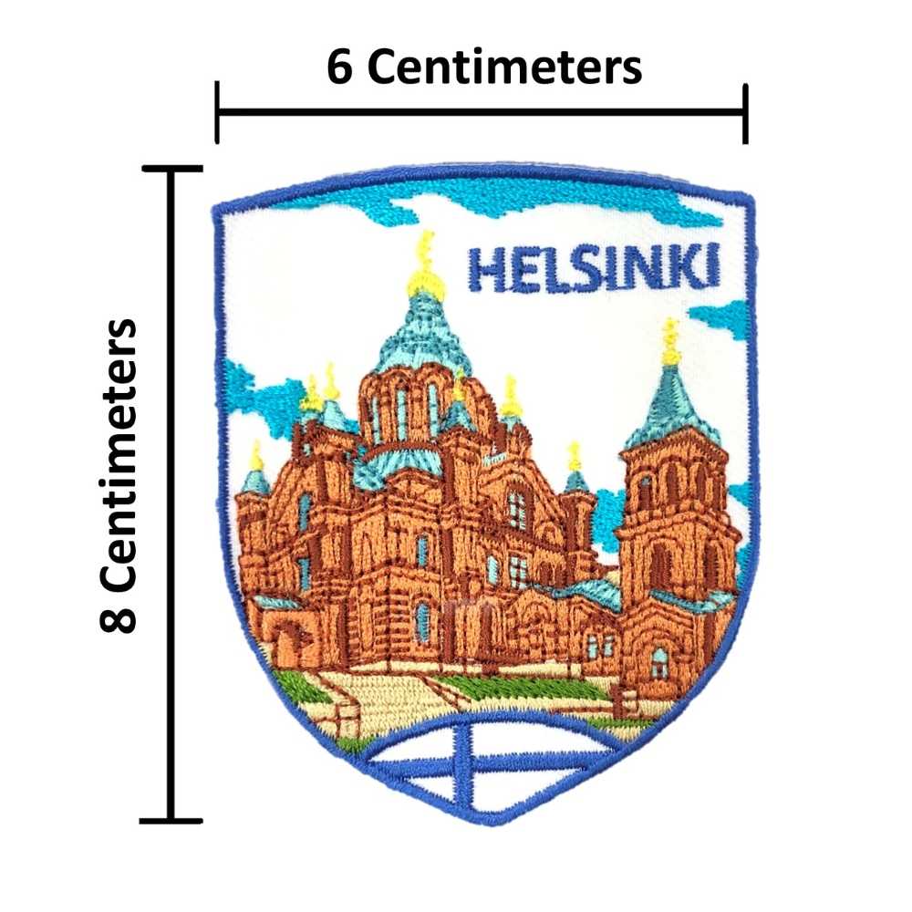 蘭赫爾辛基地標電繡徽章 胸章 立體繡貼 裝飾貼 繡片貼 打卡地標 燙布貼紙