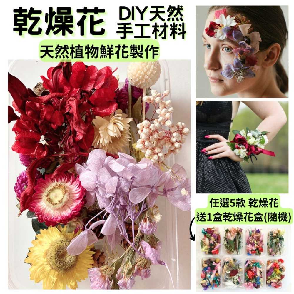 【A-ONE】乾燥花盒 菊花 薰衣草 花束 天然 芳香 療癒 可做香包 插花 滿天星 捧花 C15 隨機乾燥花盒