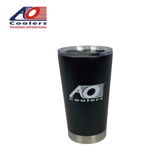 【AO COOLERS】旅行不鏽鋼保溫杯-酷黑BLACK TRAVEL TUMBLER 液體保冷16小時, 保溫8小時