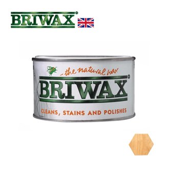 【英國Briwax】拋光上色蠟-原色 370g 水性染色顏料，可塗抹在任何木材上