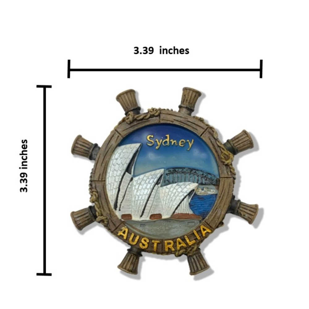 澳洲雪梨歌劇院紀念磁鐵+澳洲 雪梨歌劇院白天布藝徽章【2件組】大門磁鐵 冰箱磁 彩色磁鐵 可愛磁鐵 冰箱貼 外國地標磁鐵