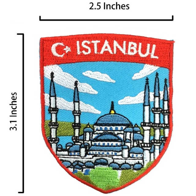 土耳其 伊斯坦堡 藍色清真寺 地標補丁 旅遊 服飾布章 臂章 布標 刺繡燙布貼