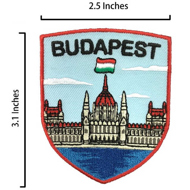 匈牙利 布達佩斯 熱燙補丁貼 熨燙袖標 背膠補丁布標 外套熨斗刺繡士氣章 貼章 補丁貼 燙布貼 徽章