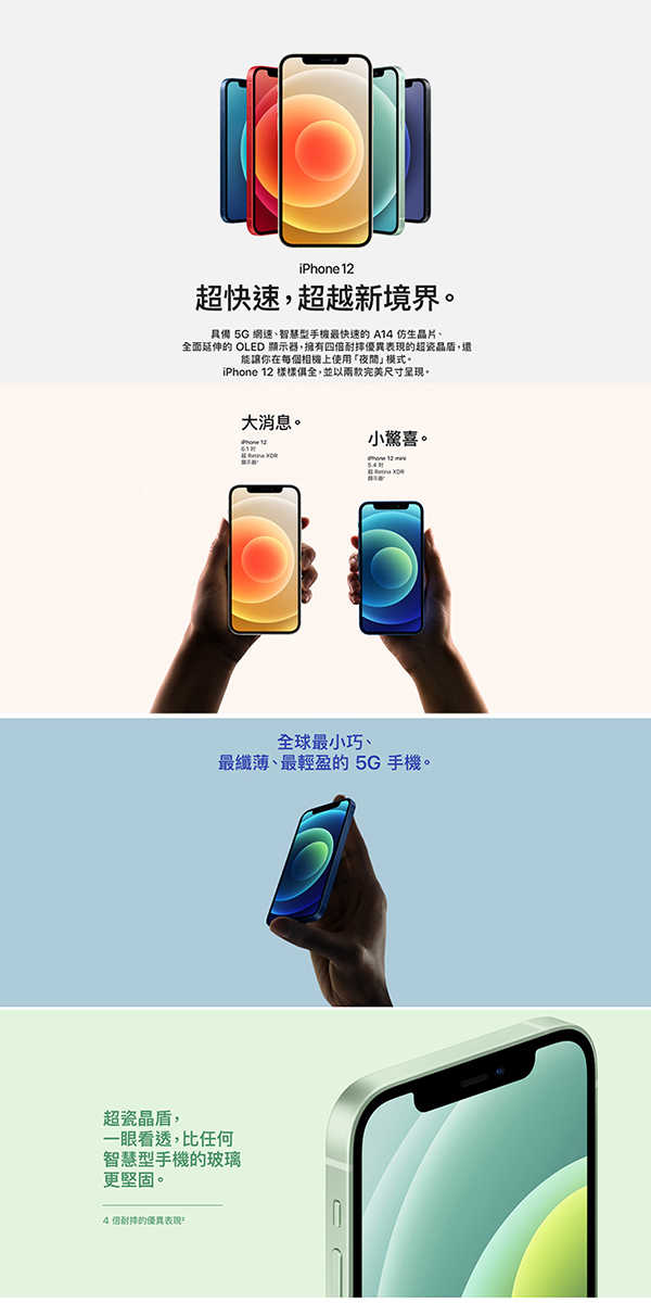 Apple iPhone 12 128G 防水5G手機※送保貼+保護套※