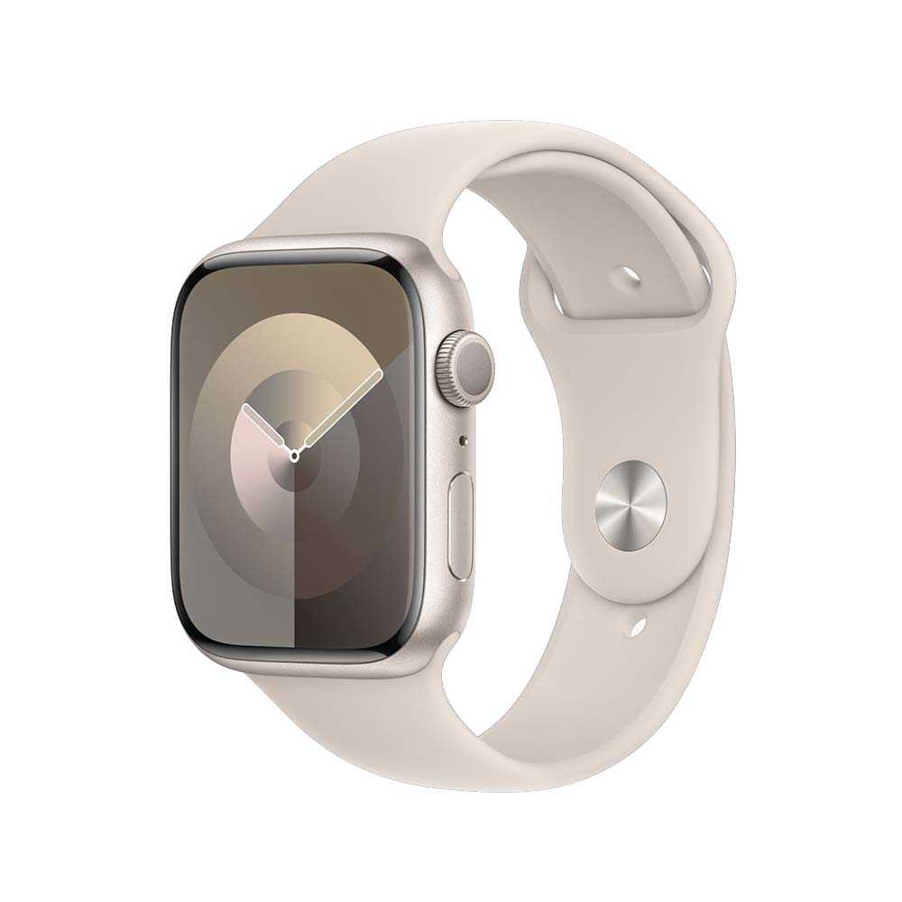 Apple Watch Series 9 (GPS版) 45mm鋁金屬錶殼搭配運動型錶帶-M/L