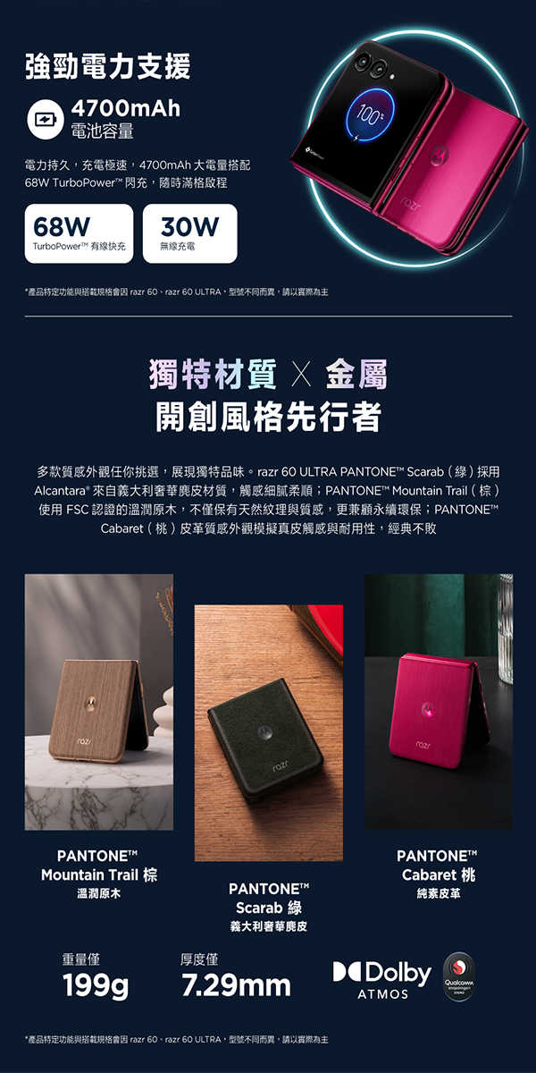 Motorola razr 60 Ultra (16G/512G) 7吋AI雙螢幕摺疊機