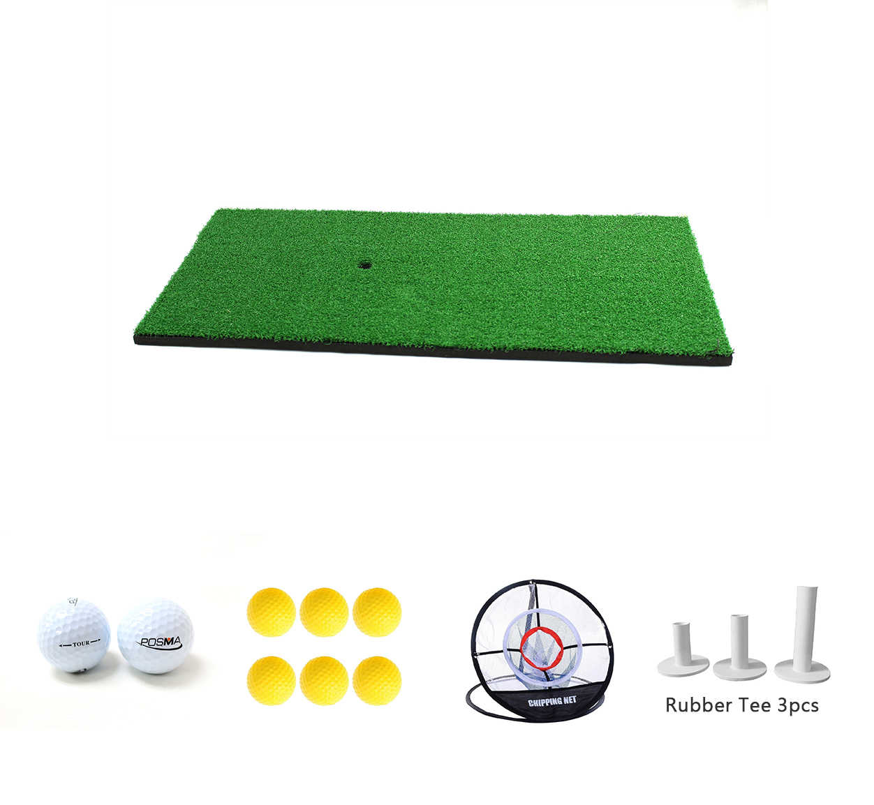 POSMA 高爾夫 練習打擊墊 (30 CM X 60 CM) 搭4 件套組 HM040AC