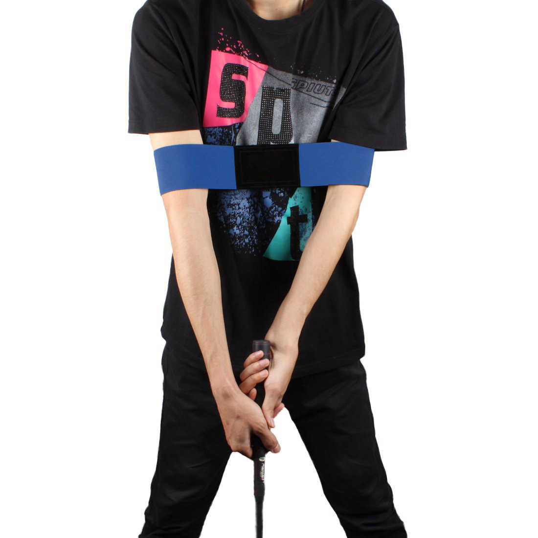 Posma HB010F 高爾夫球打擊包+2款動作矯正器+Posma黑色束口後背包