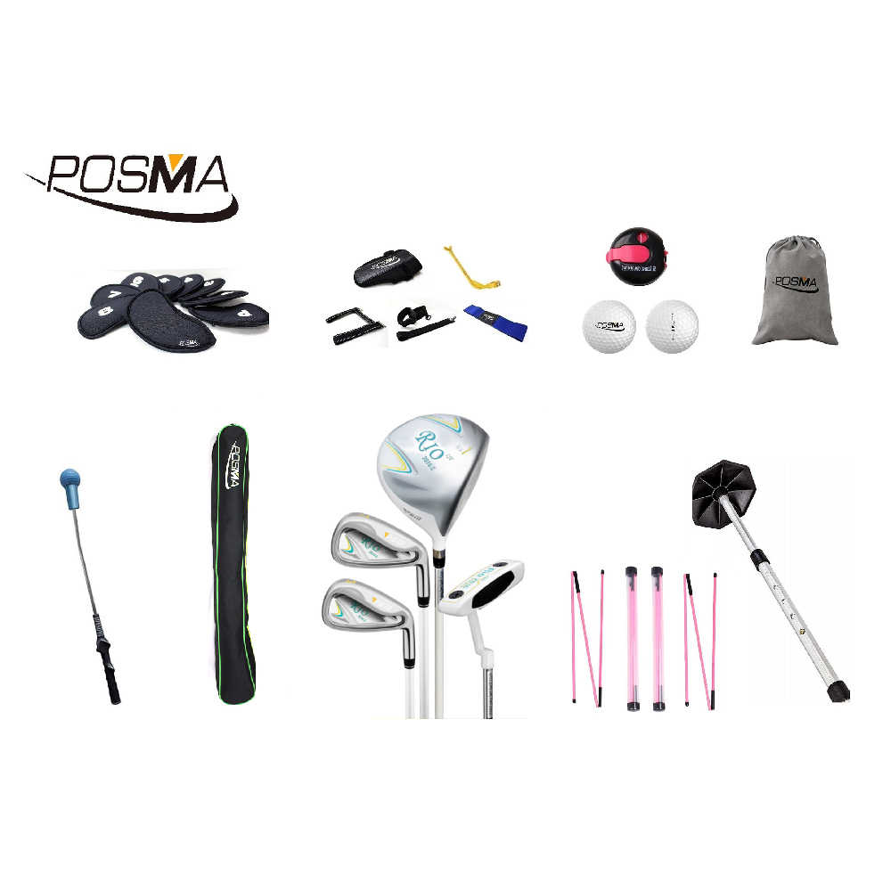 Posma 女士高爾夫半套桿 揮桿 推桿 訓練套組 送輕便球桿袋WGCS14GS4A1