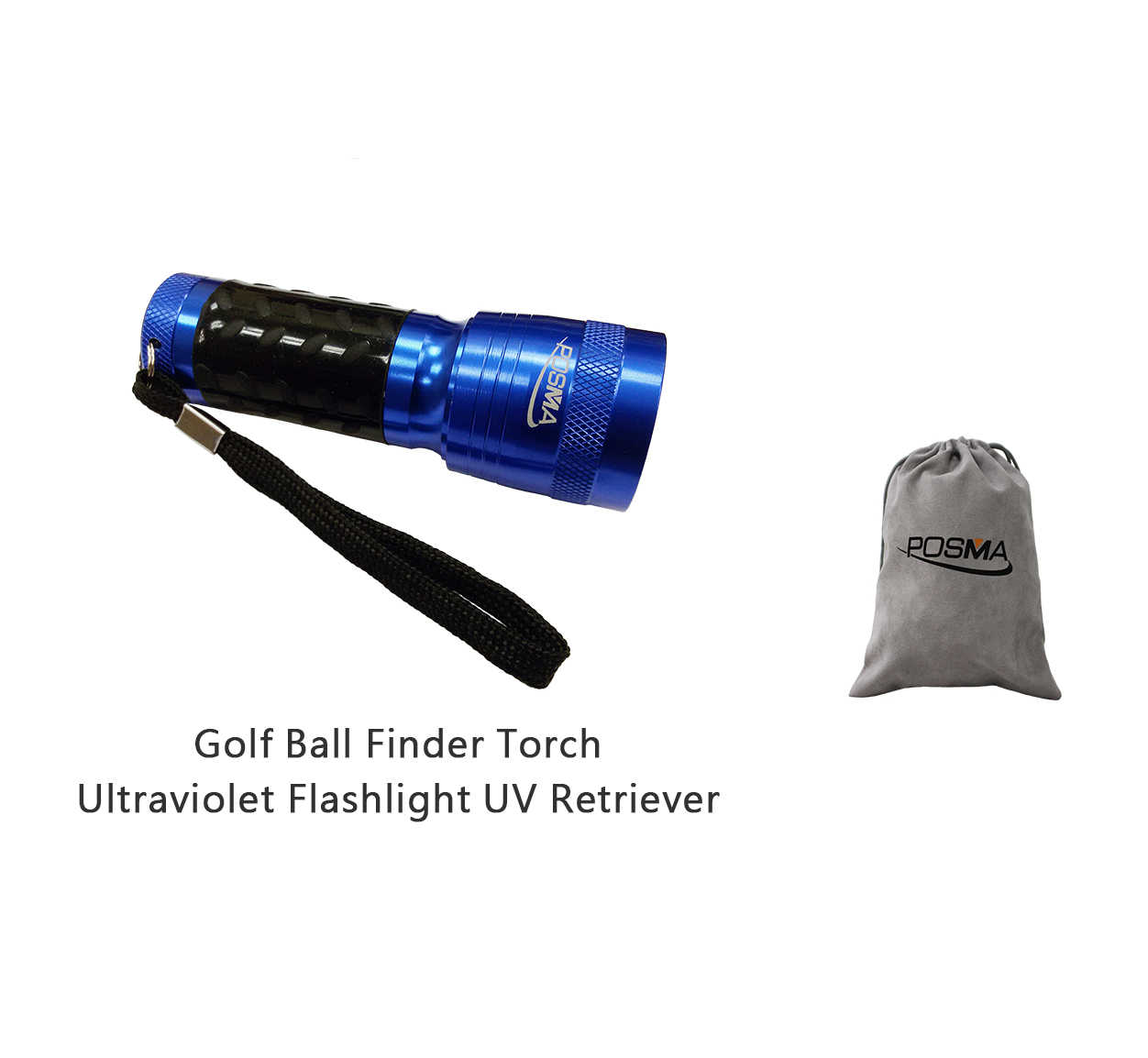 Posma GBT010 14 LED高爾夫球撿球手電筒/紫外線手電筒/紫外線燈泡+Posma禮品絨布袋
