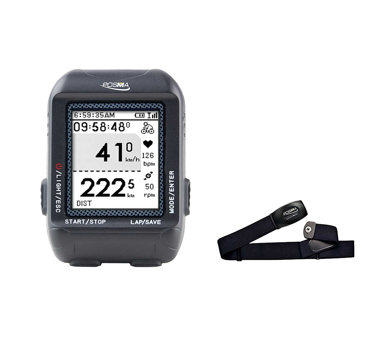POSMA GPS自行車運動車錶 搭 1件套組 D3+BHR20