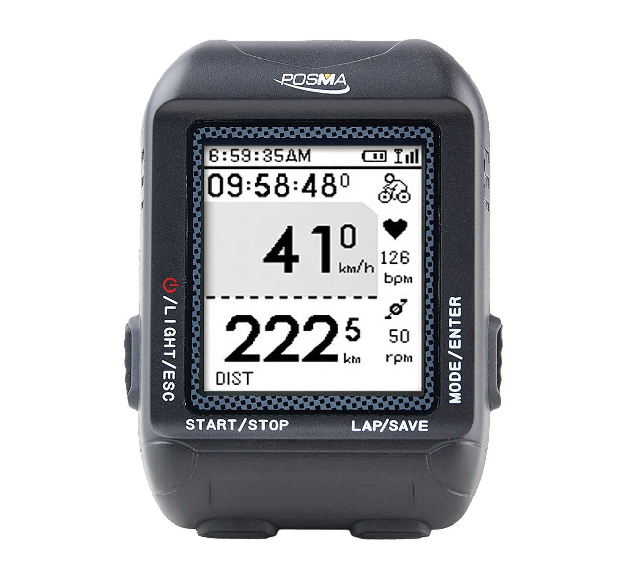 POSMA GPS自行車運動車錶 搭 戶外運動運動健身踏頻感測器 D3+BCB20