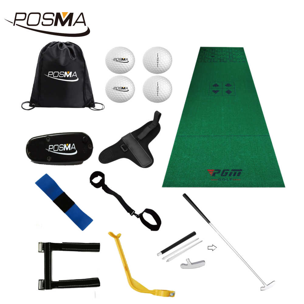 POSMA 高爾夫室內果嶺推桿草皮練習墊 字母圖案 ( 100cm X 350 cm) 訓練組合 PG400LA